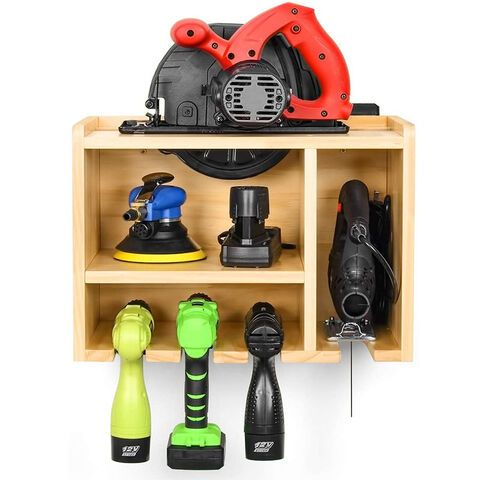 Buy Wholesale China Supplier Factory Price Cheap Eco-friendly Good Quality  Wooden Wall-mounted Power Tool Shelf For Home Warehouse & Tool Organizers  at USD 7.28