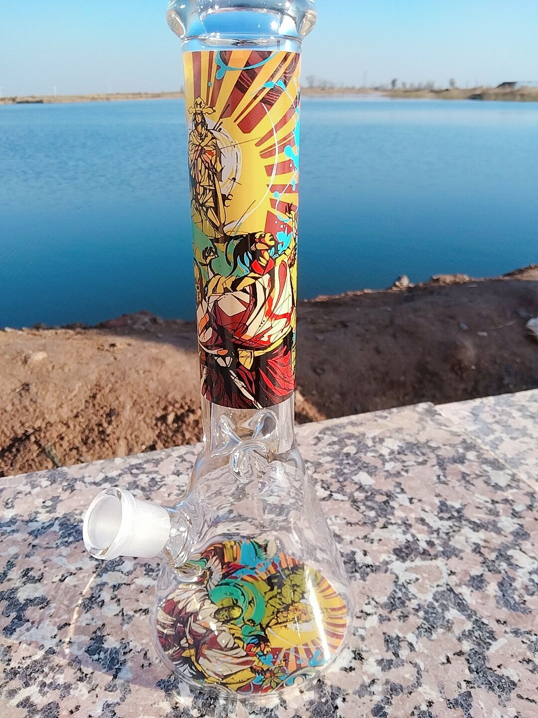 2023 Usa Color New Arrival Recycle Glass Bong Smoking Bong Glass Water