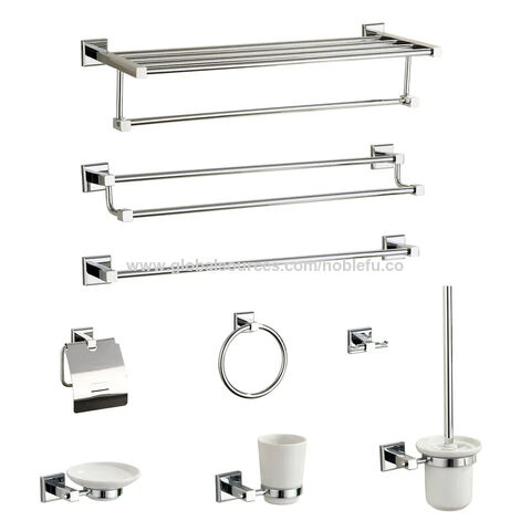 Modern Simple Bathroom Accessory Set Chinese Chrome Stainless Steel Bathroom  Accessories Luxury 6 PCS - China Bathroom Accessories Set 6 Piece, Bathroom  Accessory Set