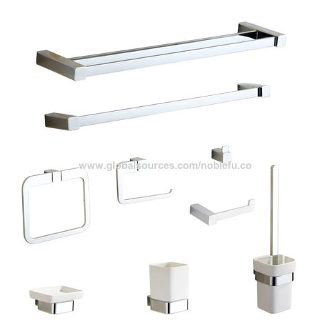 Chrome Wall Mounted Stainless Steel Modern Bathroom Accessories