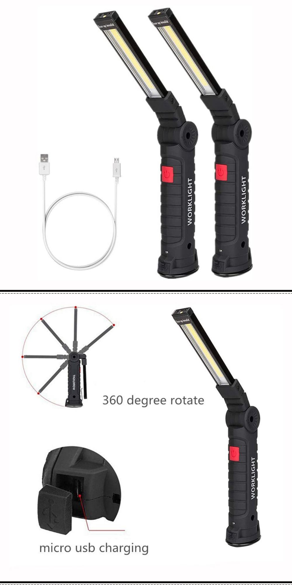 Buy Wholesale China Led Work Light, Cob Rechargeable Work Lights With