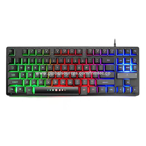 Buy Wholesale China 87 Keys Tkl Compact Design Membrane Gaming Keyboard  Single Rainbow Luminous Light & 87 Keys Keyboard, Compact Design Keyboard  at USD 3.6