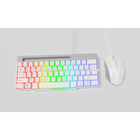 Wireless Gaming Keyboard and Mouse, 104 Keys Mechanical Keyboard Mice  Combo, Anti-Ghosting Ergonomic Rechargeable W/ 2.4G Wireless Receiver, RGB  LED