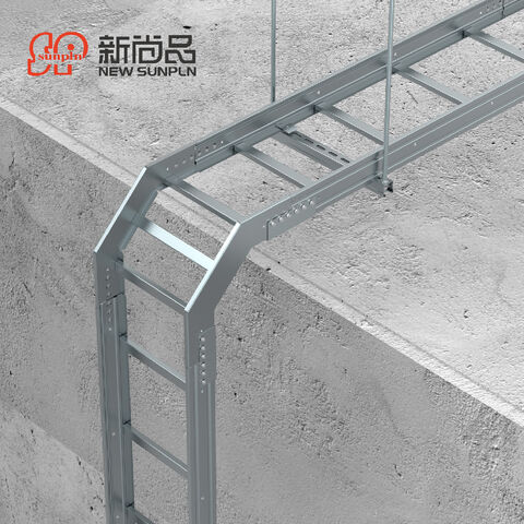 Waterproof Aluminum Ventilated Cable Tray Support Raceway Powder Coated  400X100 Outdoor Metal Steel Cable Tray - China Aluminium Ladder, Rail Steel