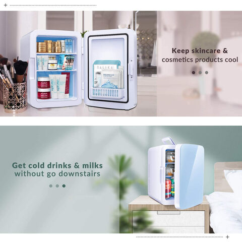 Buy Wholesale China Factory 10l Mini Fridge For Bedroom Car, Office Desk  Dorm Room 12v Portable Cooler & Warmer For Food Drinks Skincare Beau & Mini  Fridge at USD 23.5