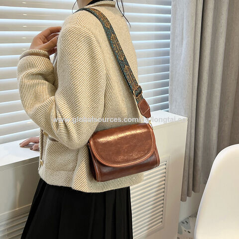 Wide Shoulder Strap PU Small Square Bag Female Bag Out Of The