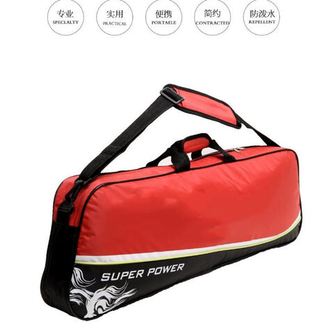 Sac de raquette pour 6 raquettes, confortable, à bandoulière unique, sacs de raquette de badminton imperméables et résistants à la poussière, sacs de raquette portables