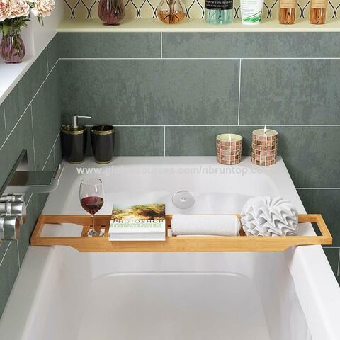 Buy Wholesale China Extendable Bathroom Bathtub Rack Bamboo Shelf