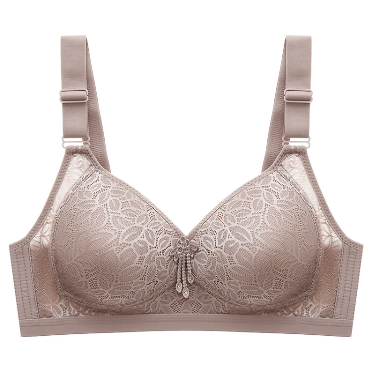 Plus Size Trim Lace Bras For Women Embroidered D Cup Underwear Non