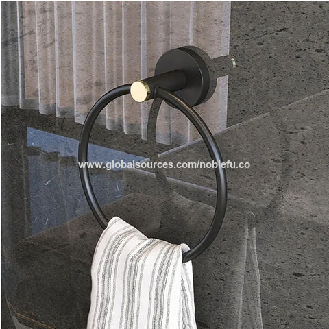 Buy Wholesale China Copper Bathroom Design Brass Wall Mounted Black Gold Bathroom  Accessories Set & Wall Mounted Bathroom Accessories at USD 1