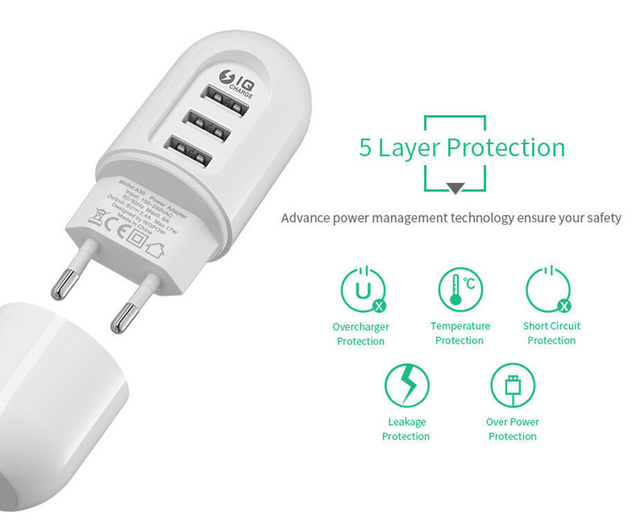 Buy Wholesale China 3 Usb Quick Charging Universal Mobile Charger