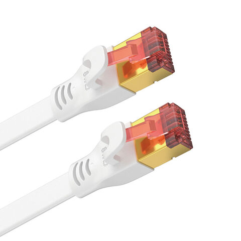 Cable Ethernet Cat 8 de 1.5 pies, cable de red LAN de Internet plano de  alta velocidad, más rápido que la red Cat7/Cat6/Cat5, cable de conexión