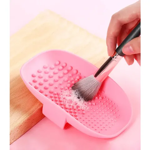 Brosse de nettoyage à œufs en Silicone, 1 pièce, nettoyant pour œufs,  poudre de fond de teint, outils de nettoyage pour pinceaux de maquillage
