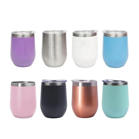 Double Walled Stainless Steel Wine Cups  Sublimation Coffee Travel Tumbler  - 12oz - Aliexpress