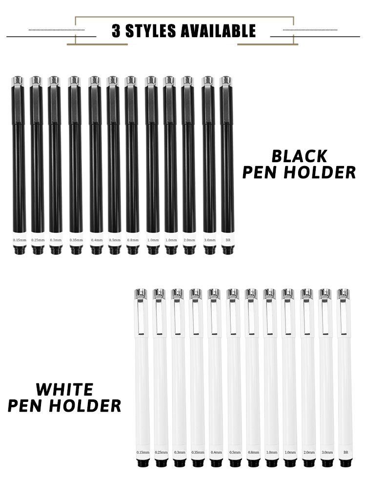  Micro Fineliner Drawing Art Pens: 12 Black Fine Line