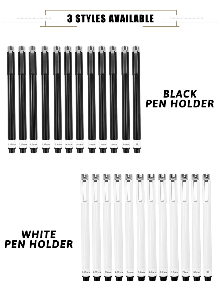 Micro Fineliner Drawing Art Pens: 12 Black Fine Line Waterproof