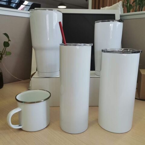 5 Pack Matte White Cold Cups, Blank Cups for Custom Designs, Blank 6 Oz Cups,  Reusable Cups, Matte White, 16 Oz Cups 