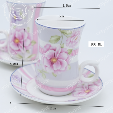 European Tea Cup Set - Luxury Porcelain with Nordic Design 