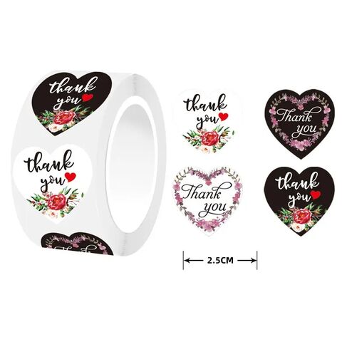 Heart Stickers Labels 3/4 inch 19mm 200 / Pink
