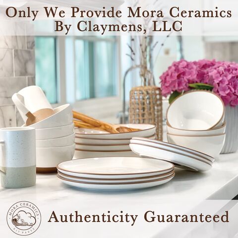 Mora Ceramics + Flat Plates, Set of 6