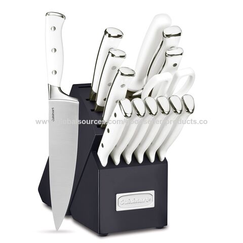 Knife Set, 8 Pcs Pink Kitchen Knife Set, Non Stick Coating Stainless Steel  Knife Set with Block, Thick and Sharp Anti-Rust Chef Knife Block Set, Knife