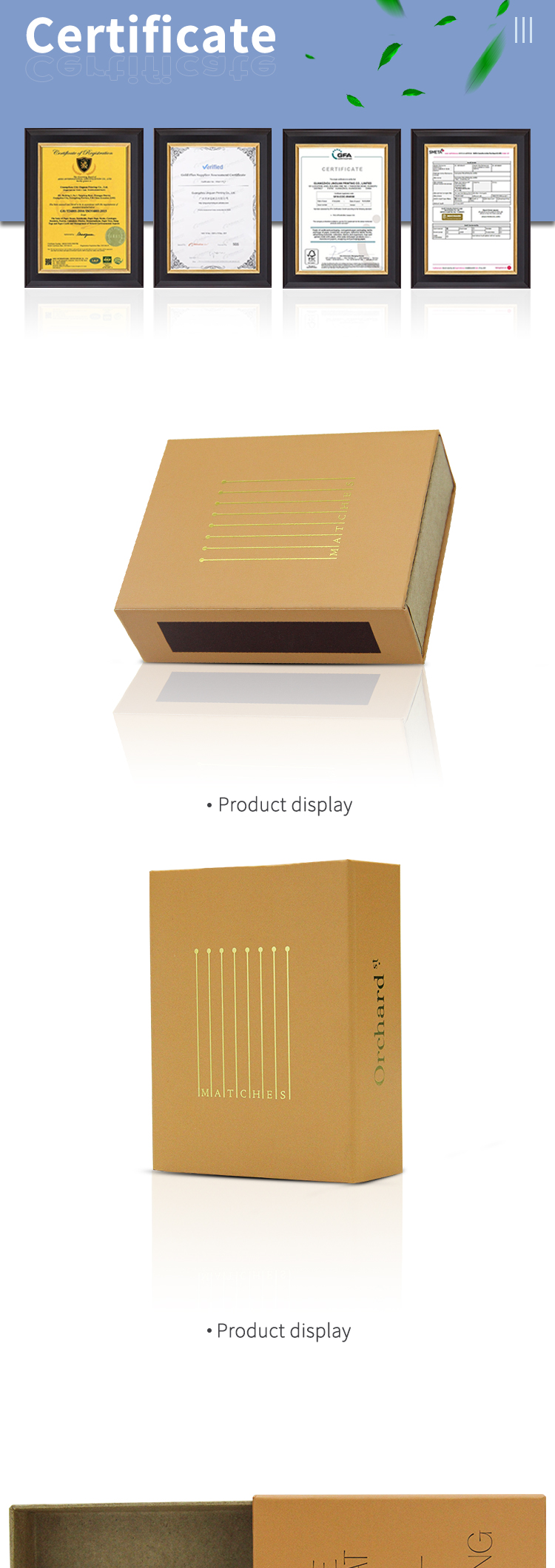 Buy Wholesale China Wholesale Luxury Long Matches Box With Logo Printed