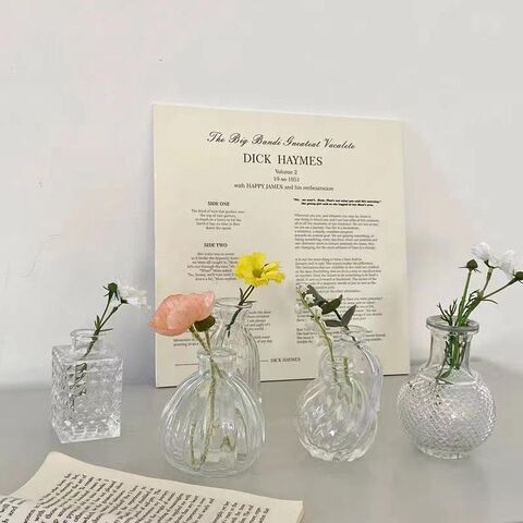  Glass Bud Vase Set of 10 - Small Vases for Flowers