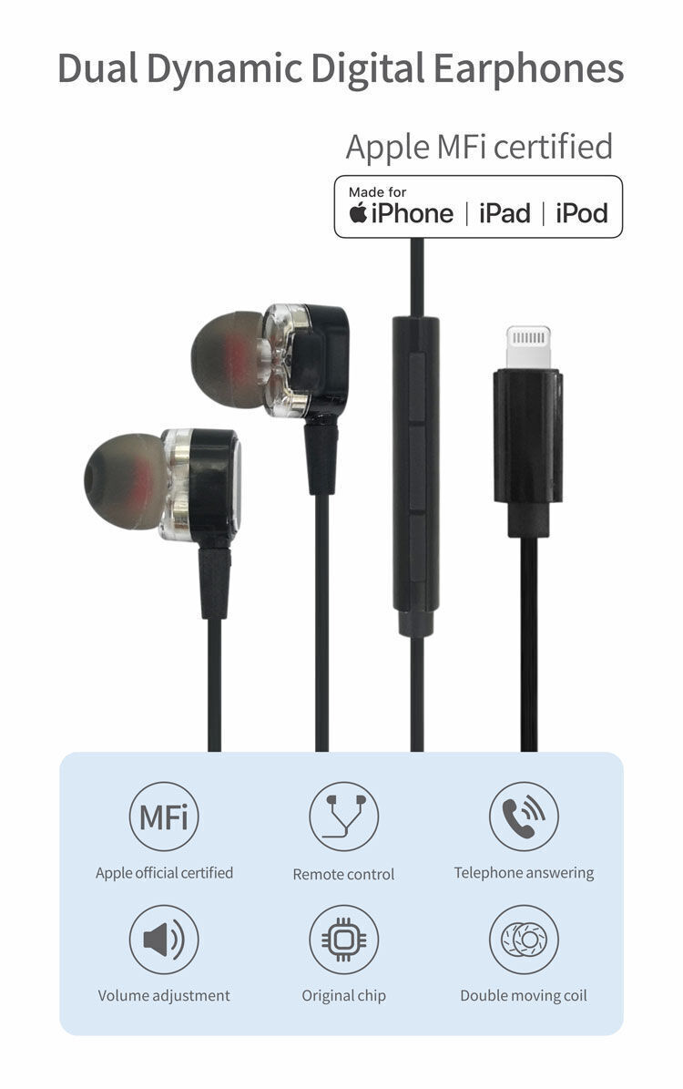 Mfi lightning best sale digital earphones