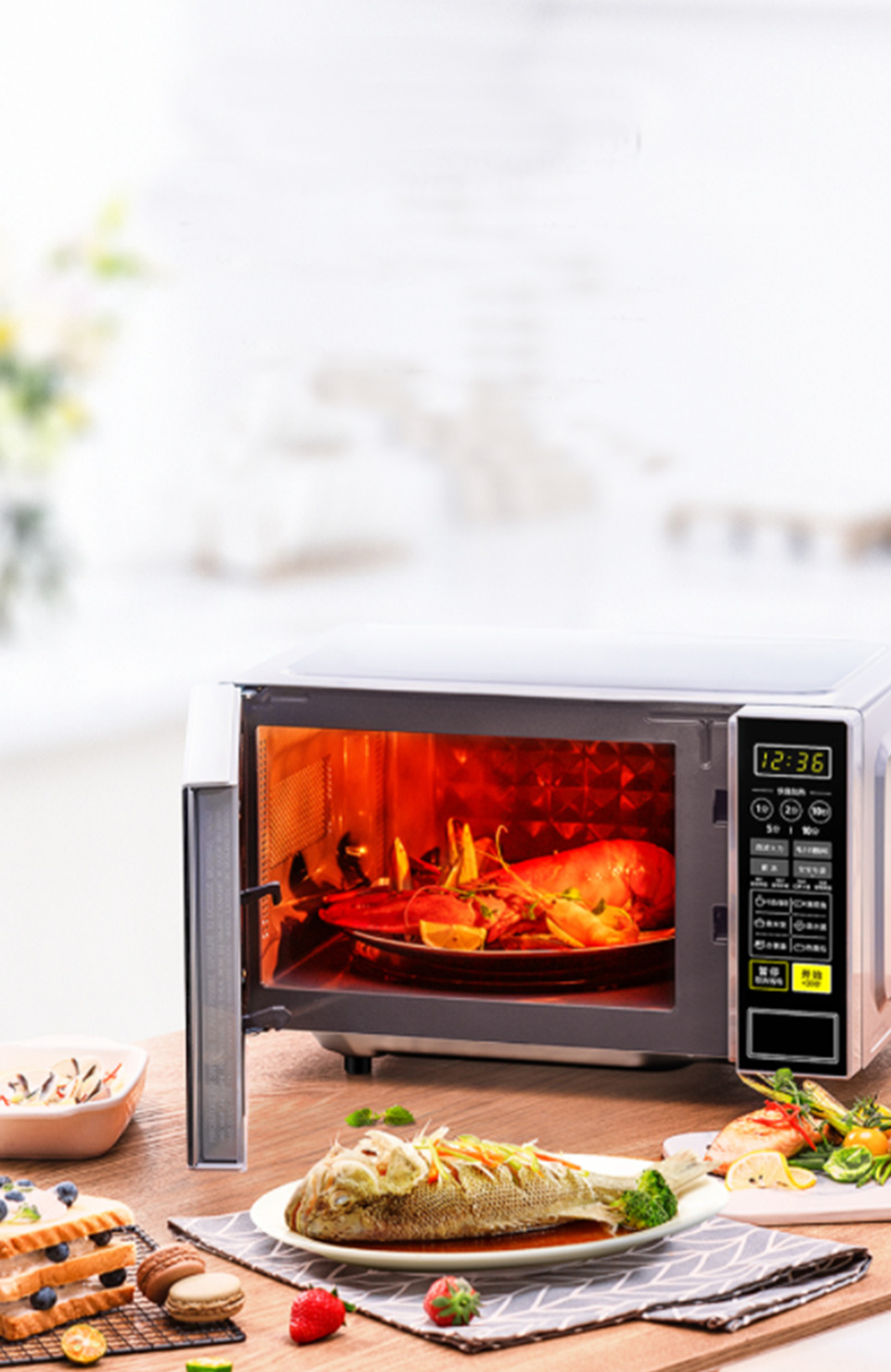 Convenient Panasonic 2023 Built-in Microwave Oven Mini BBQ Smart Oven  Multi-function Turntable GT30 Genuine 220V - AliExpress