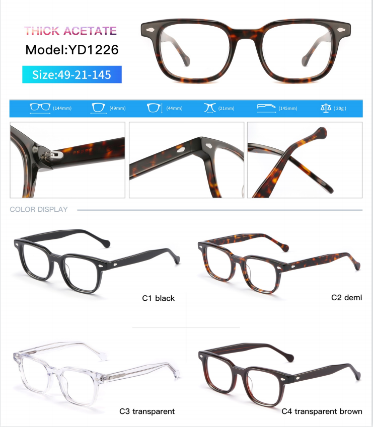 Buy Wholesale China Thick Acetate Optical Frame In Stock 2 & Eyewear Frame at USD 6 Global Sources
