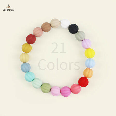 Buy Wholesale China Factory Custom Color Food Grade Silicone Bead Teething  Bulk Charm Focal Beads Making Diy Beadable Pen Jewelry Beads & Baby Teether  Beads Focal Beads Baby Products at USD 0.25