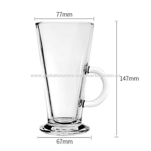 Buy Wholesale China 300ml Double Wall Glass Tumblers Tall Insulated Tea Cups  Coffee Cups With Handle Glassware, Perfect & Cup at USD 1.38