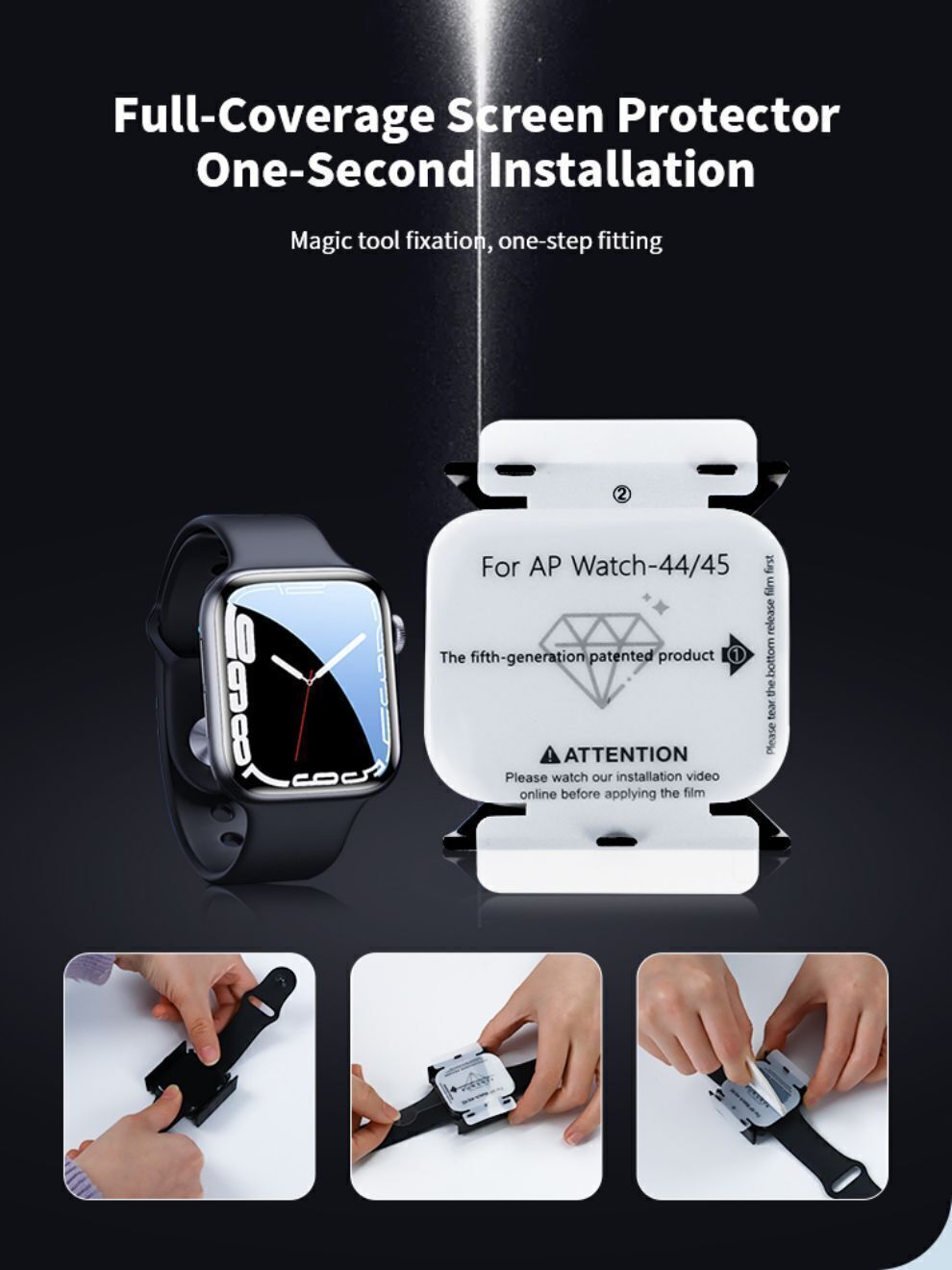 Compre Cobertura Completa Película Táctil Sensible Tala Reloj Inteligente  Protector De Pantalla Hidrogel Tpu Para Apple Watch y Watch Screen Protector  de China por 0.49 USD