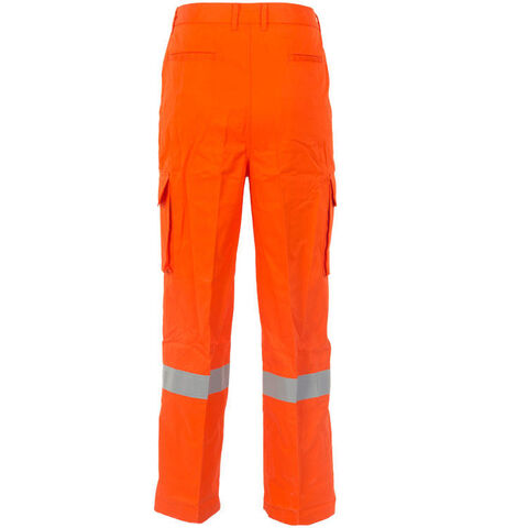 e.s. Forestry cut protection trousers, KWF royal/high-vis orange | Strauss