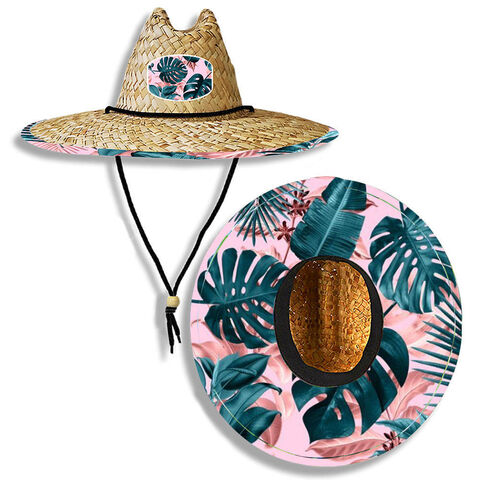 Buy Wholesale China Promotional Handmade Woven Luxury Men's Straw Fishing  Surf Hat Women Vented Sun Lifeguard Straw Beach Hats With Logo & Hat at USD  1.2