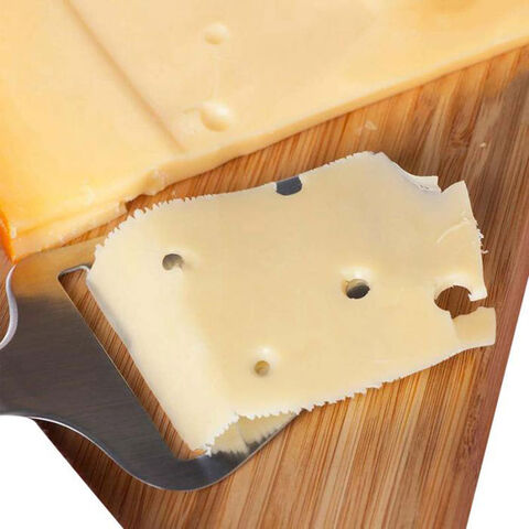  Cortador de queso de acero inoxidable, cuchillo de queso,  cortador de queso plano resistente, máquina de afeitar, servidor para queso  semisuave y semiduro : Hogar y Cocina