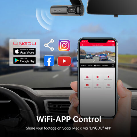 Car Dash Cam with Wifi and App