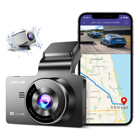 LINGDU LD02 Lite 4K Dash Cam Front and Rear, Car Dash Camera 5G WiFi GPS,  Free 64GB SD Card, Voice Control, WDR Night Vision, 24H Parking Mode, 3  IPS