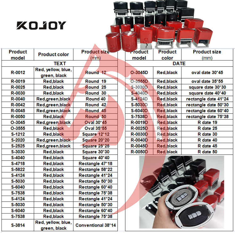 Factory Custom Automatic Self Inking Stamp Stempel Office Roller Text