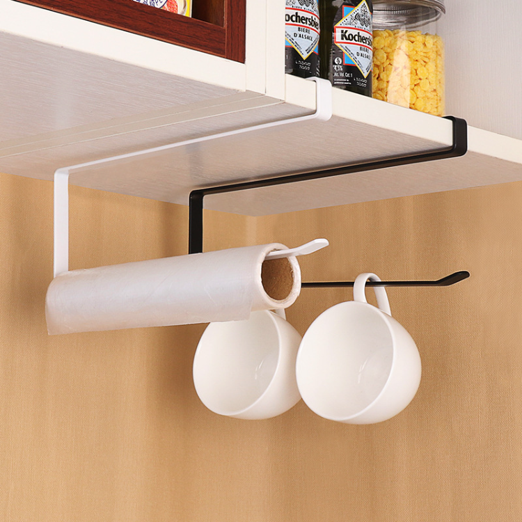 Kitchen Paper Roll Holder Towel Hanger Rack Bar Cabinet Rag