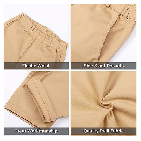 Kids Boys Stylish Solid Color Pants Slant Pockets Trousers School