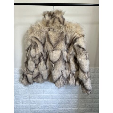 Achetez en gros Manteau En Fourrure De Renard Beige Chine et