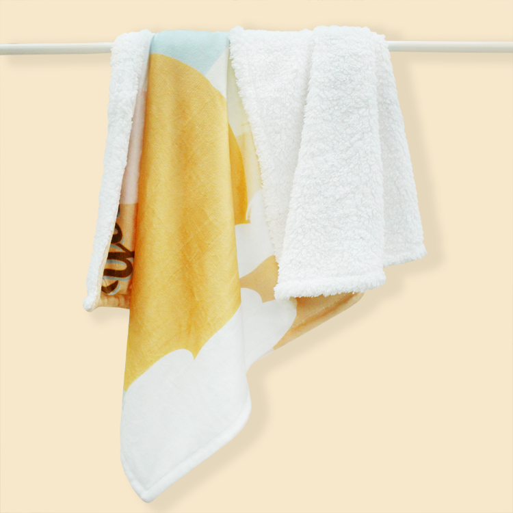 Buy Wholesale China Custom Plush Sherpa Fleece Personalized Printed