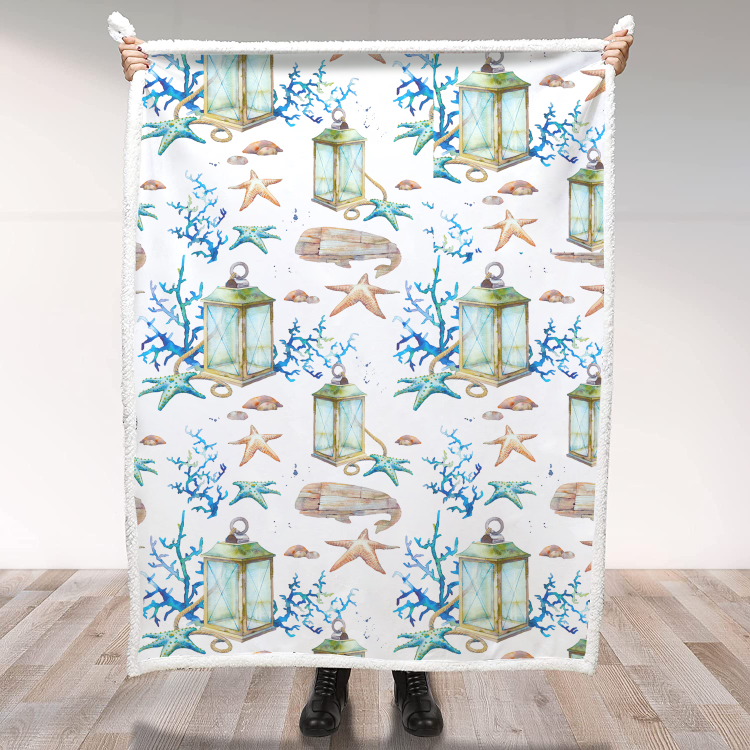 Buy Wholesale China Custom Plush Sherpa Fleece Personalized Printed