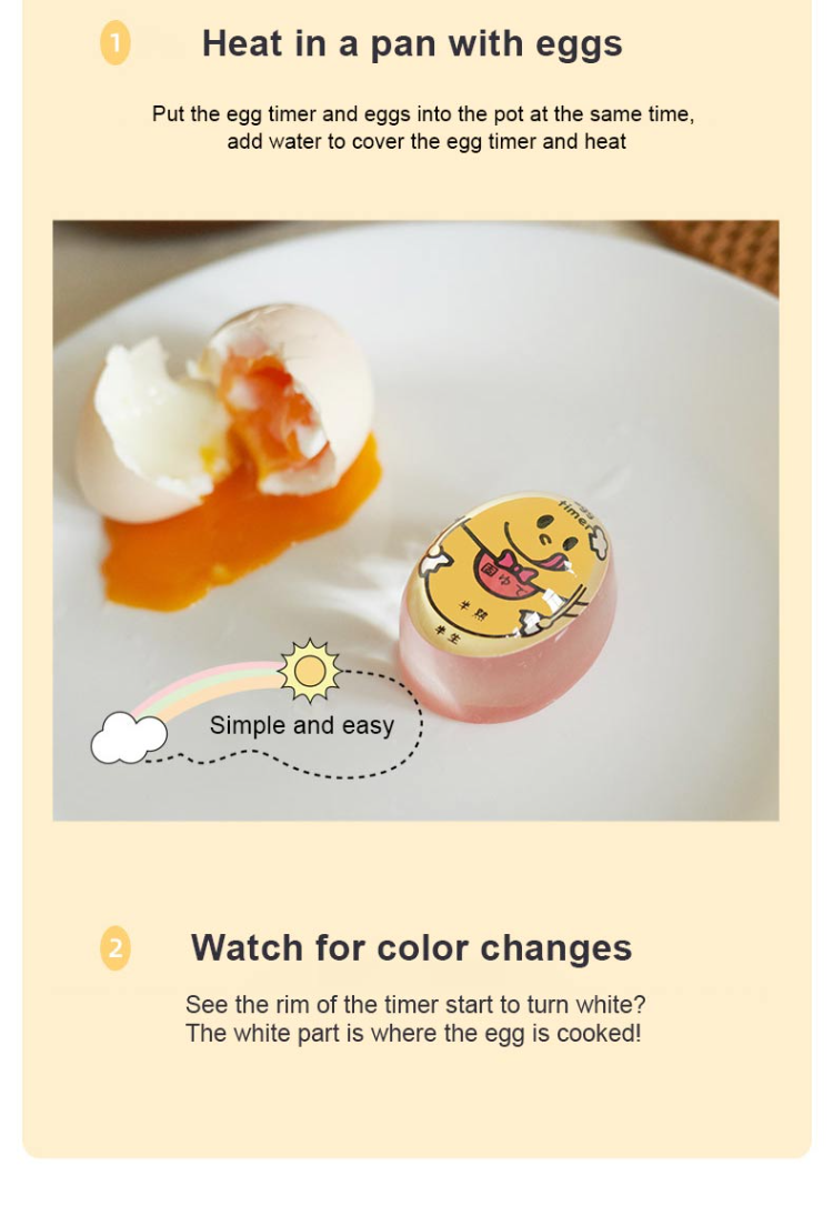 Egg Timers Pro for Cooking Countdown Timer,Soft Hard Boiled Egg Timer That  Changes Color When Done