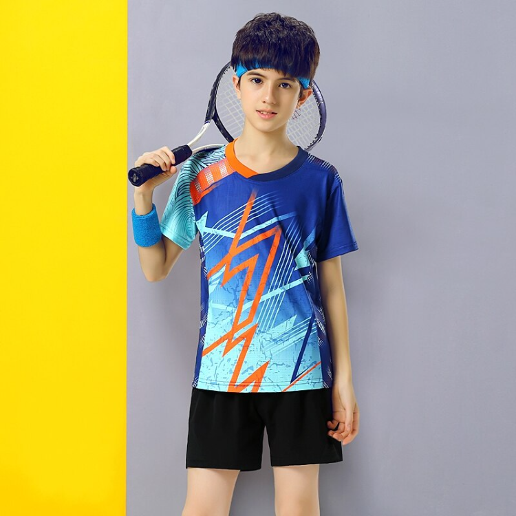 new Kid Badminton Suit Short sleeve Girls Tennis Shirt Skirtt Sets