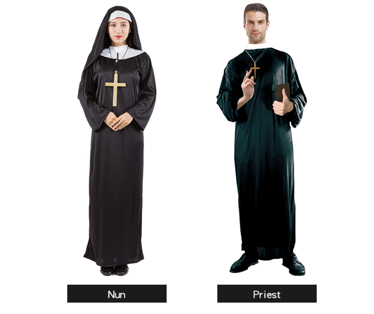 Father Priest Robe, Nun Costumes