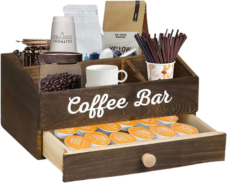 Buy Wholesale China Wooden Coffee Bar Accessories Storage Bin