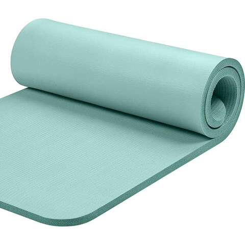  Esterilla gruesa de yoga, esteras clásicas antideslizantes para  ejercicios y fitness con correa de transporte, estera de entrenamiento para  todo tipo de yoga, pilates y entrenamientos de piso (color azul claro-A) 