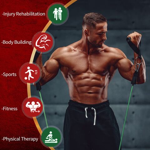 Buy Wholesale China Le Mill Tube Exercise Bands Set With Handles For Men  Women Weights Strength Training Equipment Home Resistance Band & Resistance  Band at USD 2.7